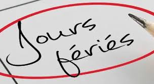 01 et 08 mai fériés