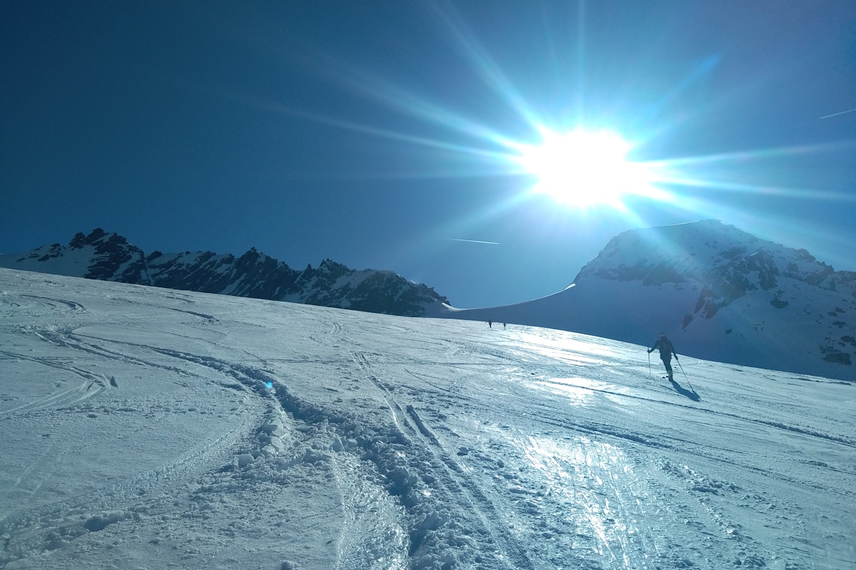 Montée au col de Gébroulaz